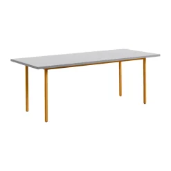 Table à manger Two-Colour 90x200 cm, Ochre-light grey