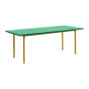 Table à manger Two-Colour 90x200 cm, Ochre-green mint