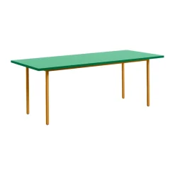 Table à manger Two-Colour 90x200 cm, Ochre-green mint