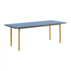 Table à manger Two-Colour 90x200 cm, Ochre-blue