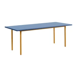 Table à manger Two-Colour 90x200 cm, Ochre-blue