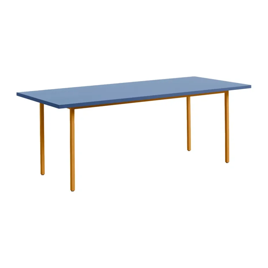 Table à manger Two-Colour 90x200 cm, Ochre-blue
