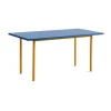 Table à manger Two-Colour 82x160 cm, Ochre-blue