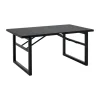 Table à manger Vevi, Noir 160 cm