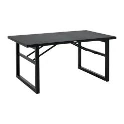 Table à manger Vevi, Noir 160 cm