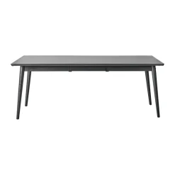 Table à manger VIOR 90x200 cm, Chêne laqué noir