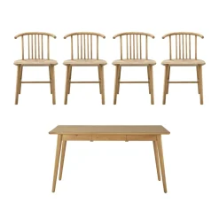 Table à manger VIOR 90x120 cm, Chêne laqué