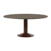 Table à pied central Midst, Dark oiled oak-dark red, Ø160 cm