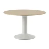 Table à pied central Midst, Oiled oak-grey, Ø120 cm