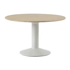 Table à pied central Midst, Oiled oak-grey, Ø120 cm