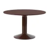 Table à pied central Midst, Dark red linoleum-dark red, Ø120 cm