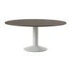 Table à pied central Midst, Dark oiled oak-grey, Ø160 cm