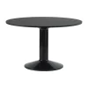 Table à pied central Midst, Black linoleum-black, Ø120 cm