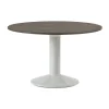 Table à pied central Midst, Dark oiled oak-grey, Ø120 cm