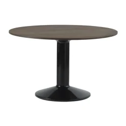 Table à pied central Midst, Dark oiled oak-black, Ø120 cm