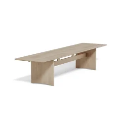 Table Alt 90x385 cm en chêne, Vernis mat clair