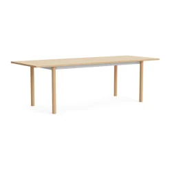 Table Annex Overhang, Aluminium oxydé Laiton laqué, 240x90 cm