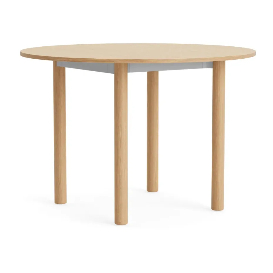 Table Annex Round, Aluminium oxydé Laiton laqué, Ø110 cm