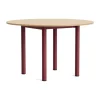 Table Annex Round, Laiton laqué Barn Red Aluminium, Ø120 cm