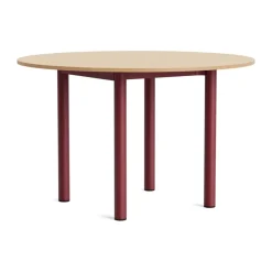 Table Annex Round, Laiton laqué Barn Red Aluminium, Ø120 cm