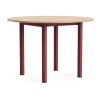 Table Annex Round, Laiton laqué Barn Red Aluminium, Ø110 cm
