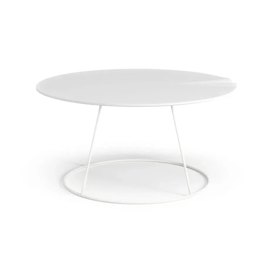 Table avec relief Breeze Ø80 cm, Blanc