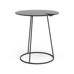 Table avec relief Breeze Ø46 cm, Noir