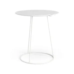 Table avec relief Breeze Ø46 cm, Blanc