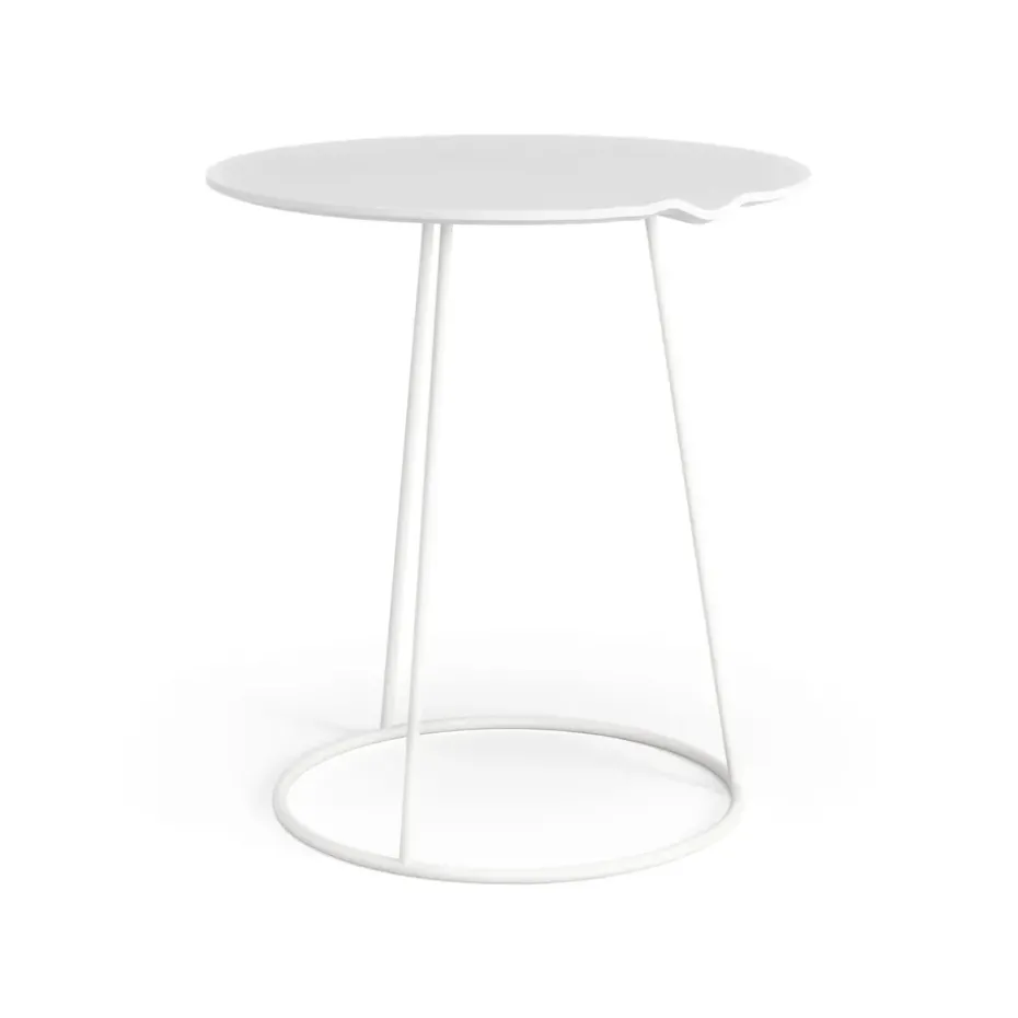 Table avec relief Breeze Ø46 cm, Blanc