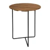 Table 6B, Teck non traité-noir, Ø60 cm