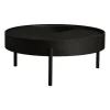 Table basse Arc Ø89 cm, Frêne teinté noir