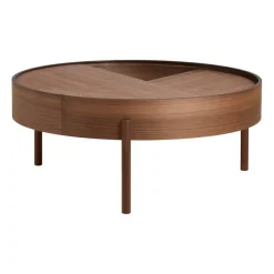 Table basse Arc Ø89 cm, Noyer