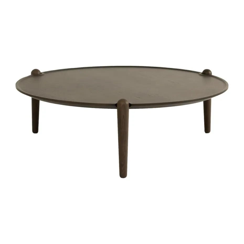 Table basse Aria, Chêne foncé, Ø90x30 cm