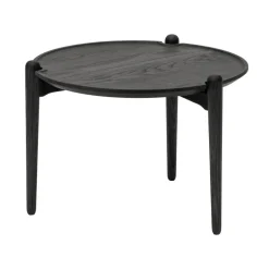 Table basse Aria, Chêne noir, Ø60x37 cm