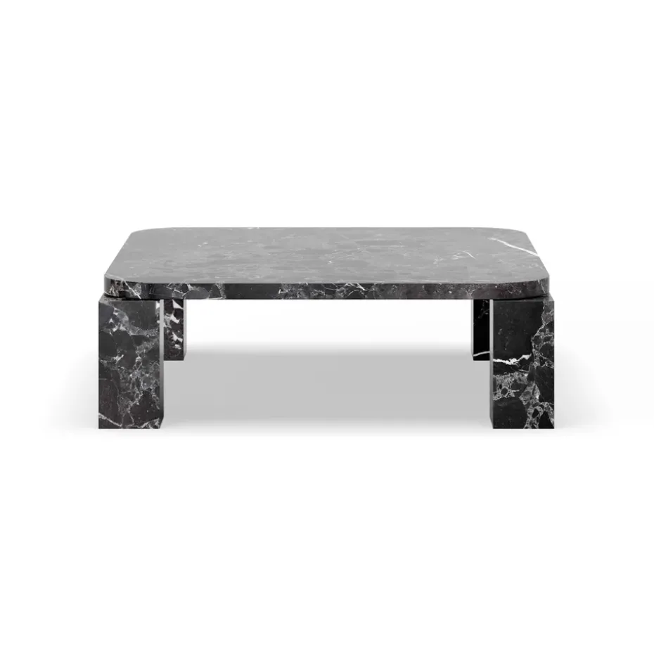 Table basse Atlas 82x82 cm, Costa Black marble
