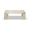 Table basse Atlas 82x82 cm, Unfilled Travertine