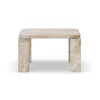 Table basse Atlas 60x60 cm, Unfilled Travertine