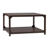 Table Basse Bleck 75x75 cm placage, Marque-page brun foncé teinté