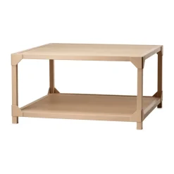 Table Basse Bleck 75x75 cm placage, Hêtre-naturel