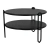 Table basse Blixt, Noir Ø65 cm