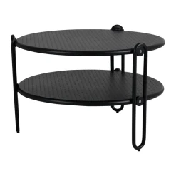 Table basse Blixt, Noir Ø65 cm