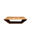 Table basse Brasilia, chêne laqué naturel, 100x100 cm