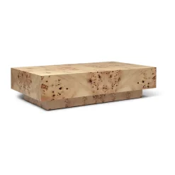 Table basse Burl 70x117x30 cm, Natural