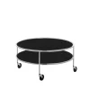 Table basse Chicago III, Stratifié noir-chrome