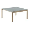 Table basse Couple 1 Plain-1 Wavy 80x84x40 cm, Pale blue-oak