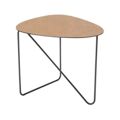 Table basse Curve, cuir nature, hippo, l