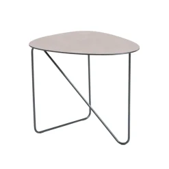 Table basse Curve, cuir warm grey, bull, m