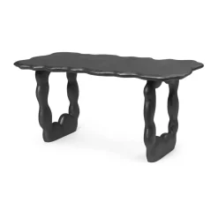 Table basse Dal Piece 100x50x47 cm, Aluminium noir