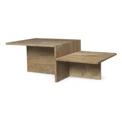 Table basse Distinct, Dark Brown Travertinen