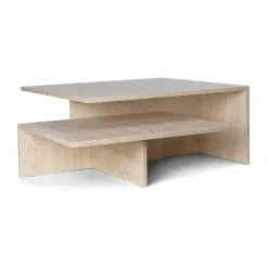 Table basse Distinct Grande Duo 133x70x35 cm, Travertin